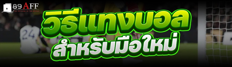 วิธีแทงบอล สำหรับมือใหม่