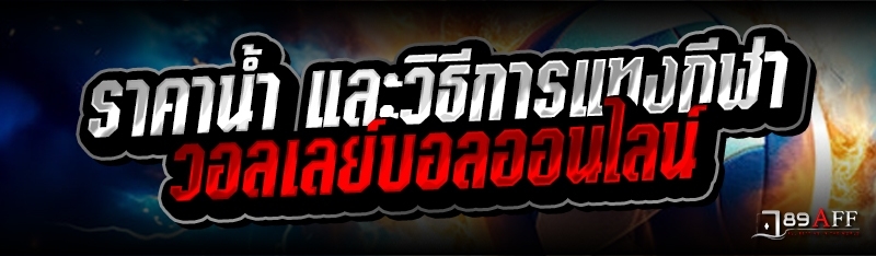 ราคาน้ำ และวิธีการแทงกีฬาวอลเลย์บอลออนไลน์ 